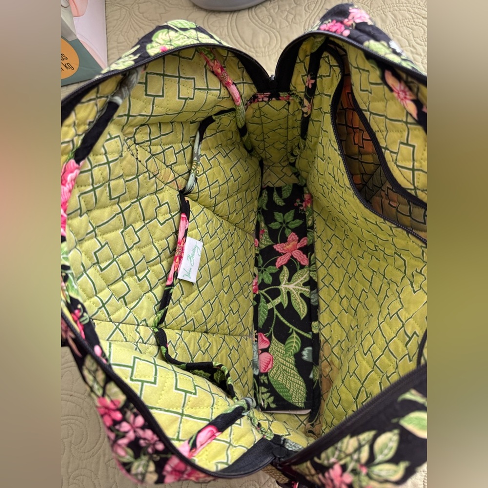 Vera Bradley Black & Pink Floral Laptop Bag - Picture 13 of 15